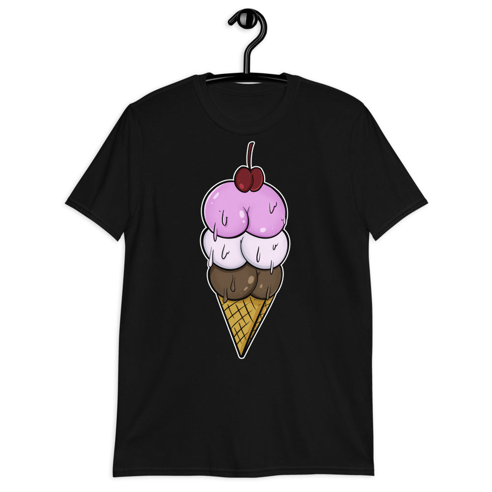 3 "Scoops" Short-Sleeve Unisex T-Shirt