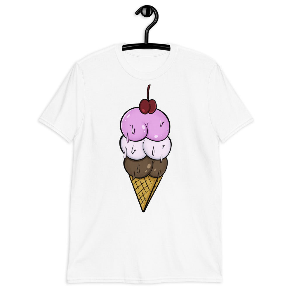 3 "Scoops" Short-Sleeve Unisex T-Shirt