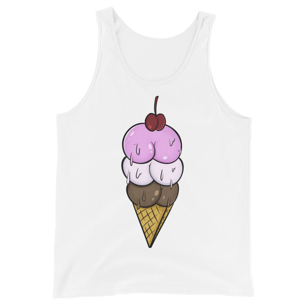 3 "Scoops" Unisex Tank Top